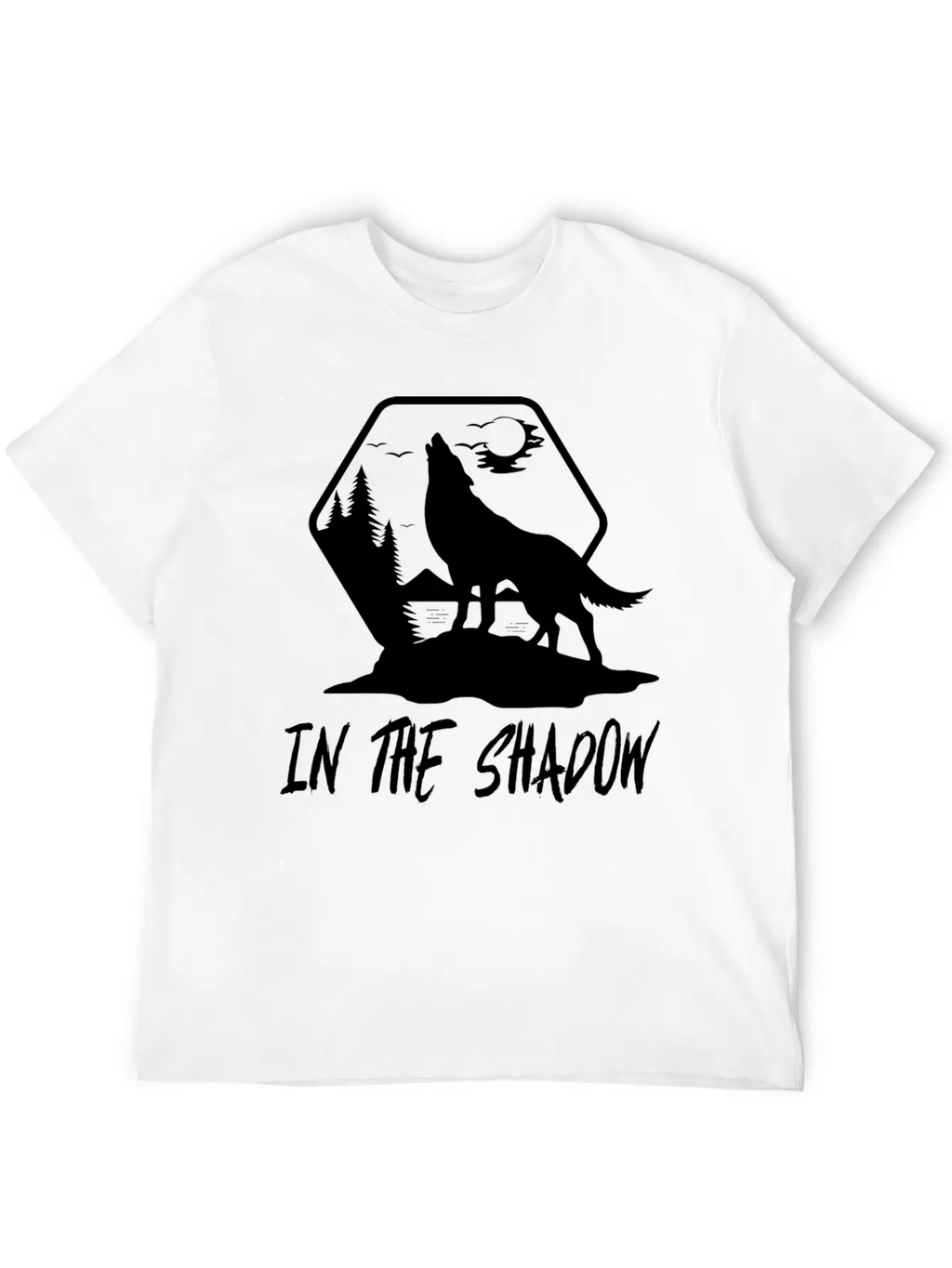 Wolf In The Shadow Breathable Soft Cotton T-Shirt – Timeless Casual Look