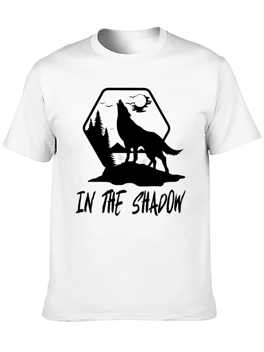 Wolf In The Shadow Breathable Soft Cotton T-Shirt – Timeless Casual Look