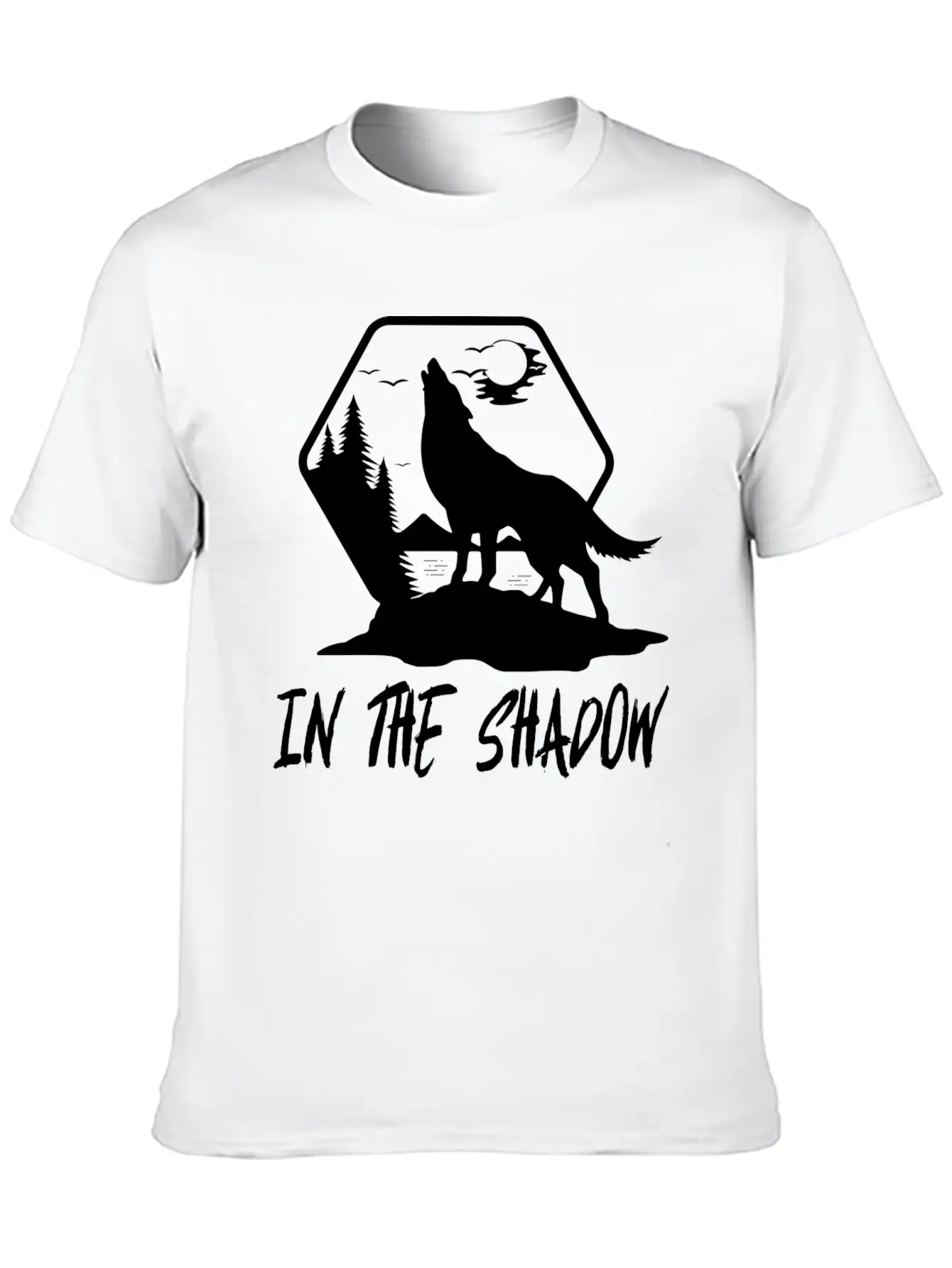 Wolf In The Shadow Breathable Soft Cotton T-Shirt – Timeless Casual Look