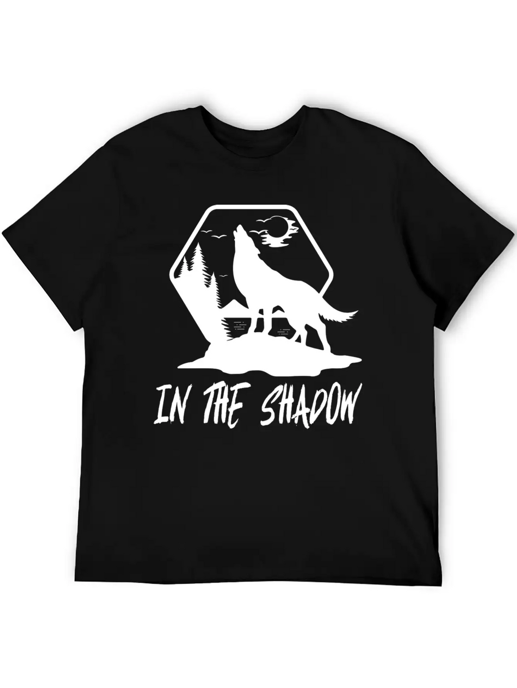 Wolf In The Shadow Breathable Soft Cotton T-Shirt – Timeless Casual Look