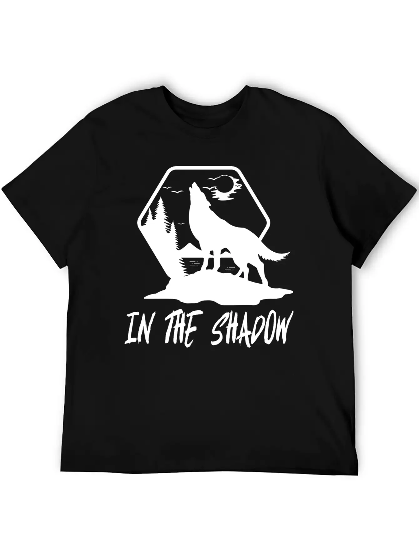 Wolf In The Shadow Breathable Soft Cotton T-Shirt – Timeless Casual Look