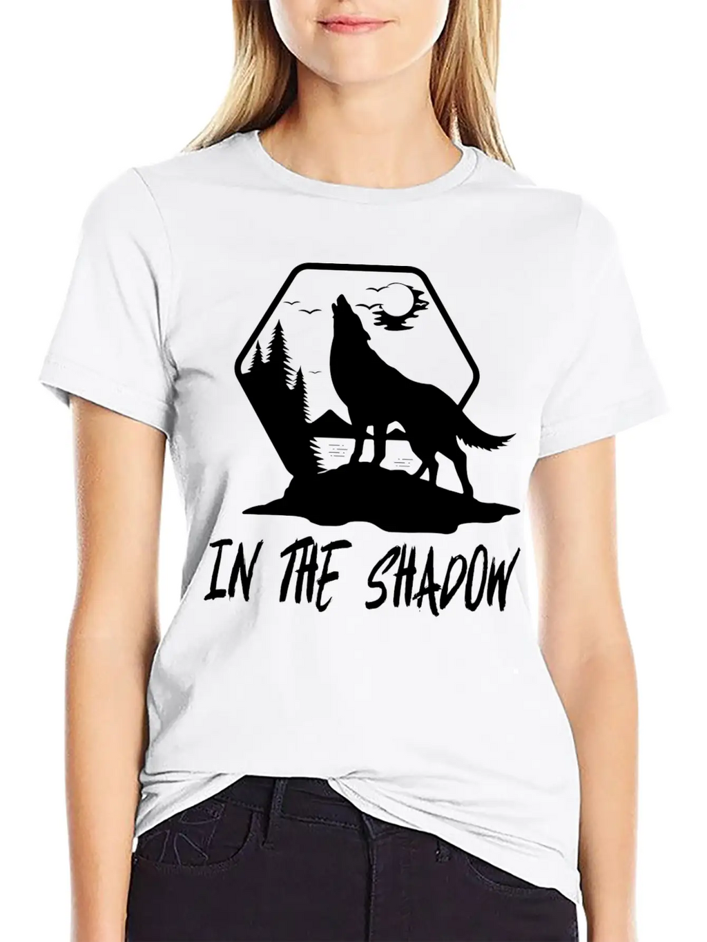 Wolf In The Shadow Breathable Soft Cotton T-Shirt – Timeless Casual Look