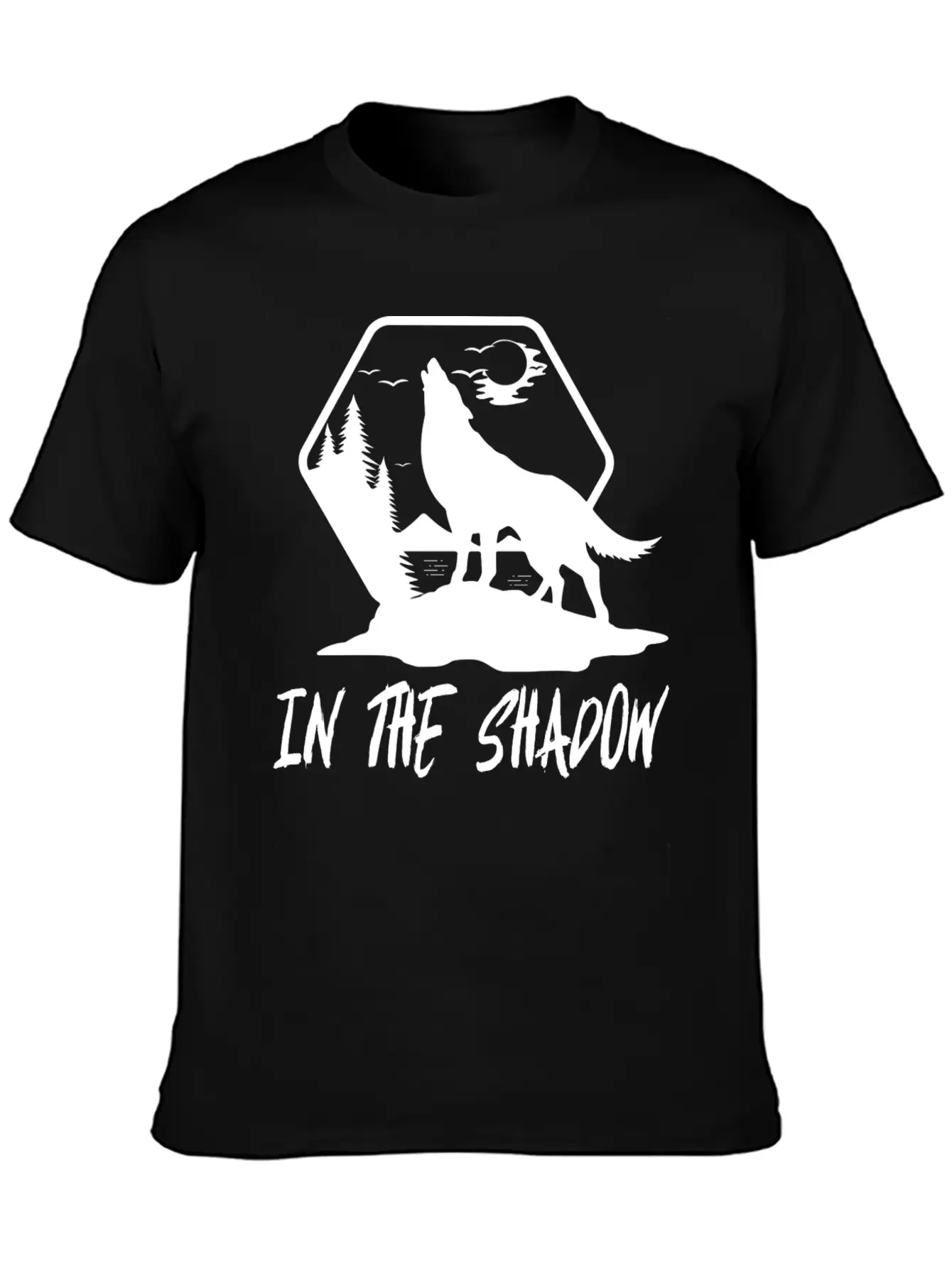 Wolf In The Shadow Breathable Soft Cotton T-Shirt – Timeless Casual Look