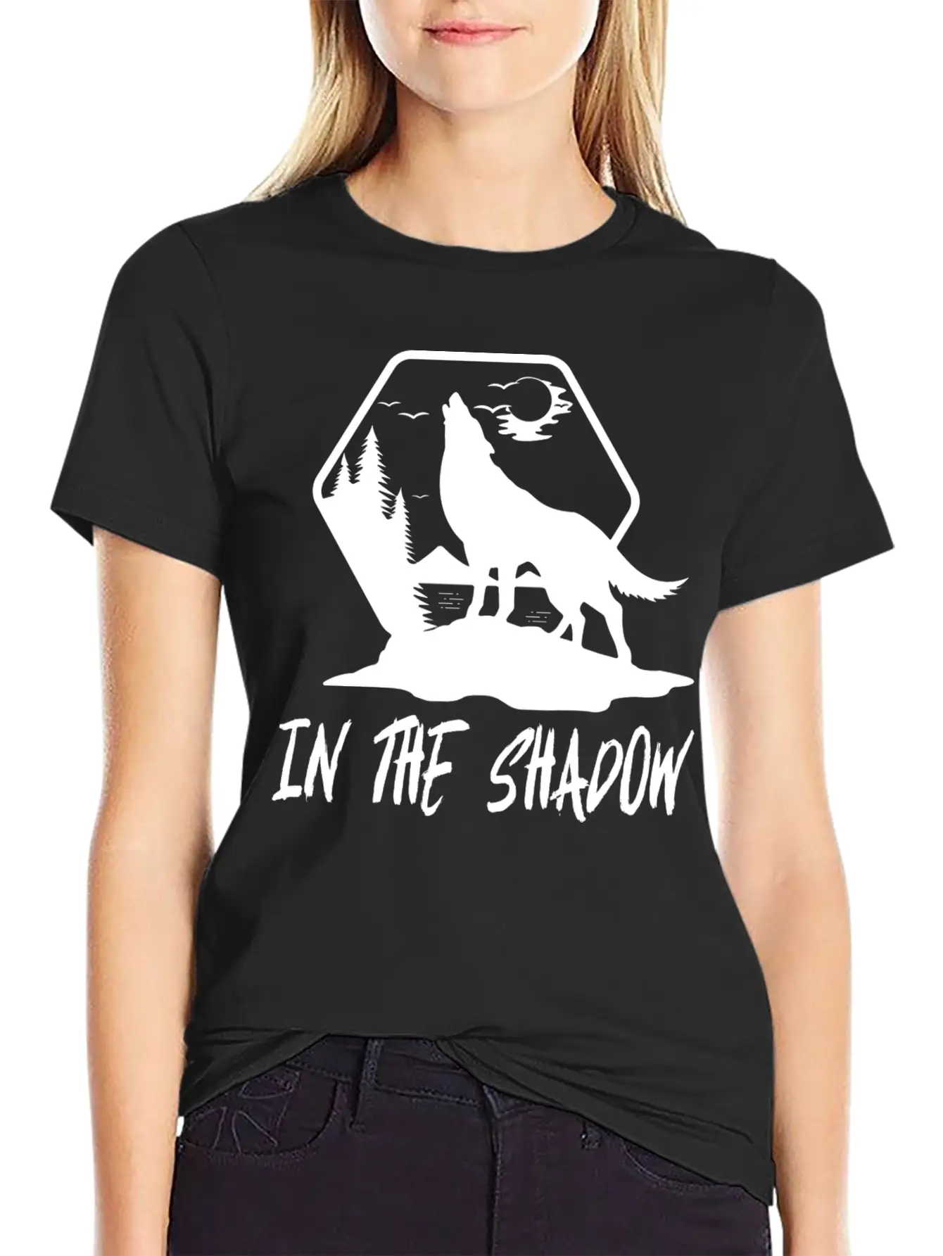 Wolf In The Shadow Breathable Soft Cotton T-Shirt – Timeless Casual Look