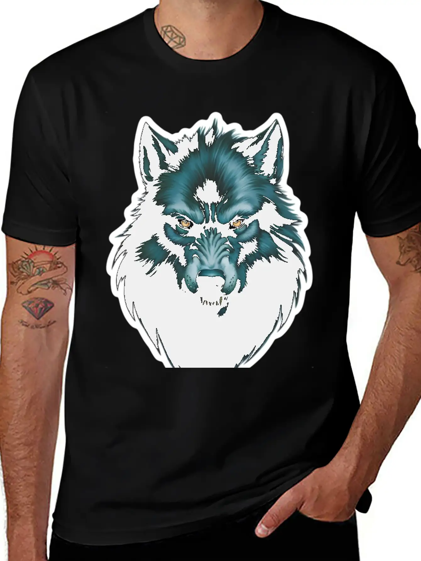 Wolf Man Stylish Everyday T-Shirt – Unisex Basic Cotton Tee