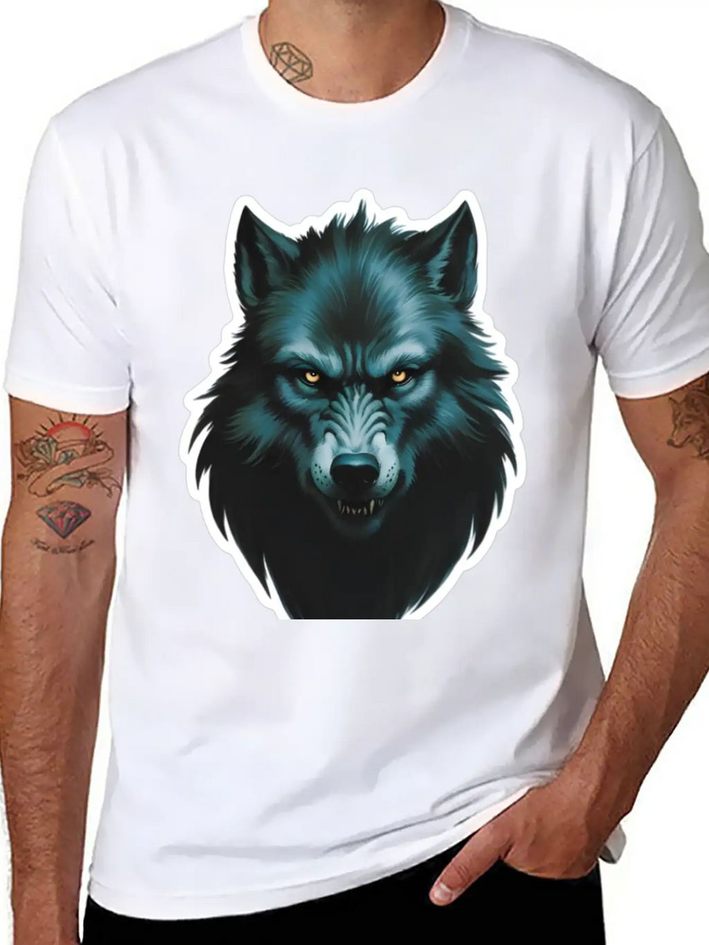 Wolf Man Stylish Everyday T-Shirt – Unisex Basic Cotton Tee