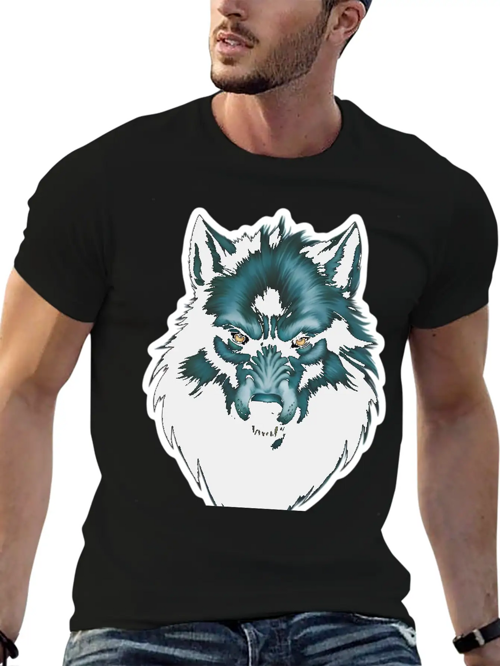 Wolf Man Stylish Everyday T-Shirt – Unisex Basic Cotton Tee