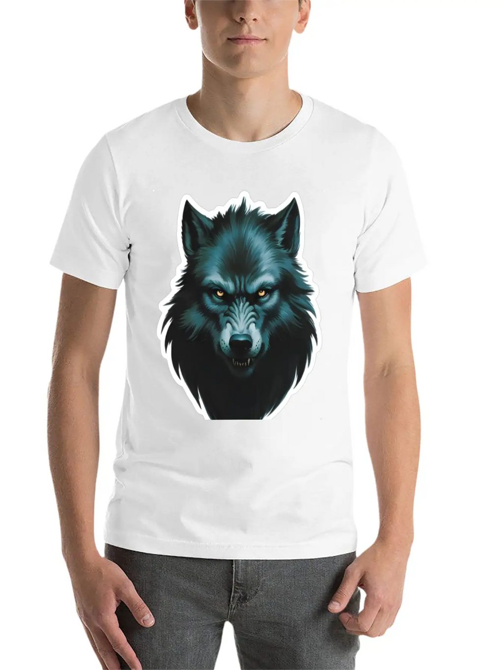 Wolf Man Stylish Everyday T-Shirt – Unisex Basic Cotton Tee