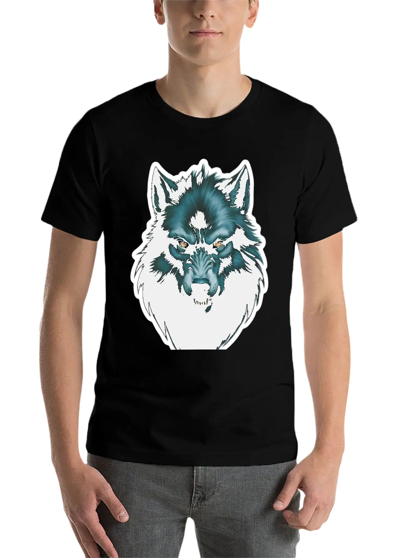 Wolf Man Stylish Everyday T-Shirt – Unisex Basic Cotton Tee