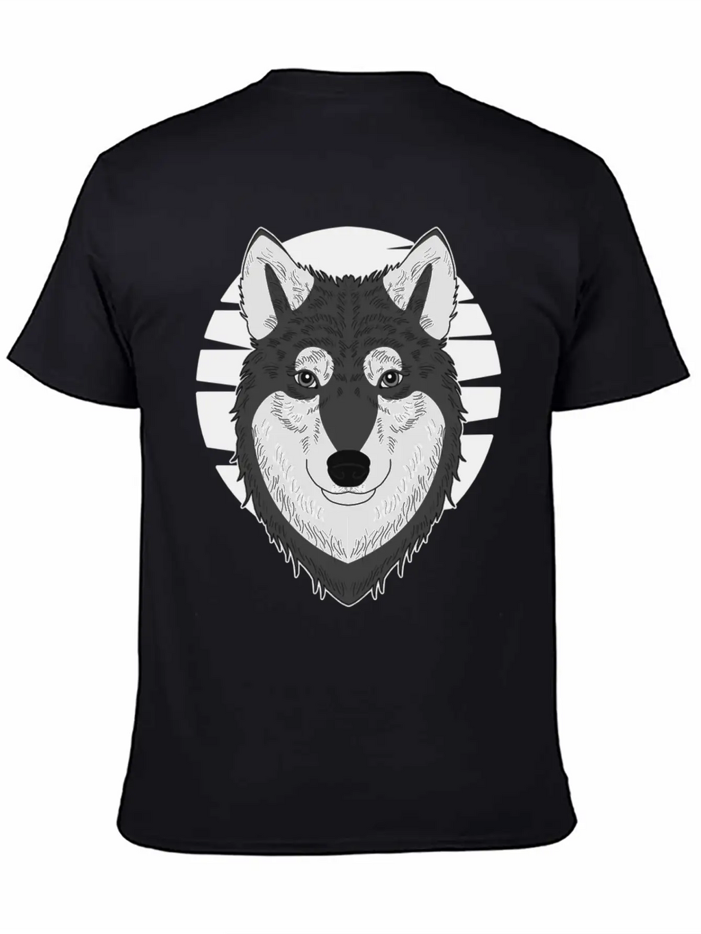 Wolf Motif Predator Pet Face Wolfs Raptor Imprint Unisex Casual T-Shirt – Clean Design For Daily Comfort