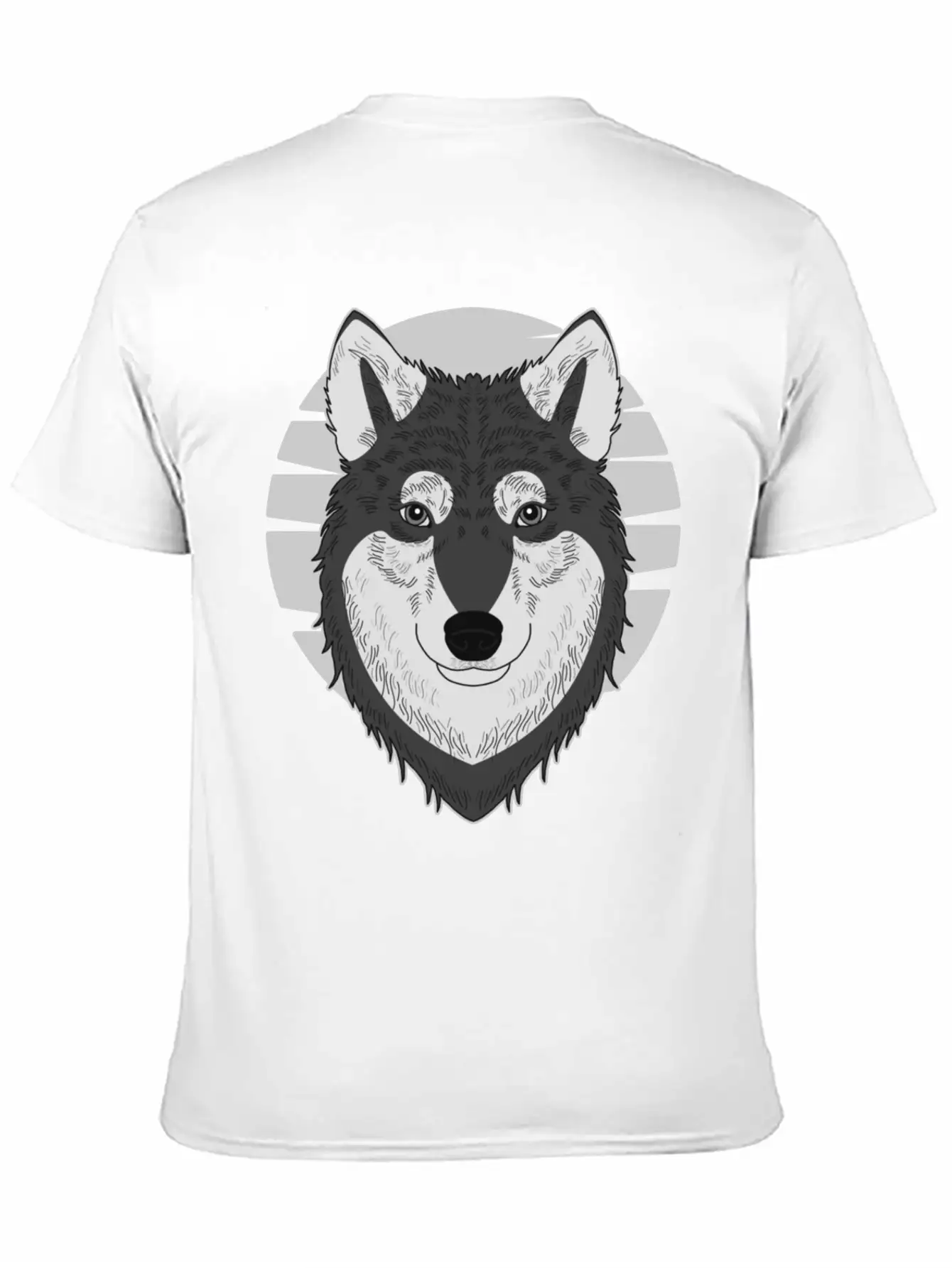 Wolf Motif Predator Pet Face Wolfs Raptor Imprint Unisex Casual T-Shirt – Clean Design For Daily Comfort