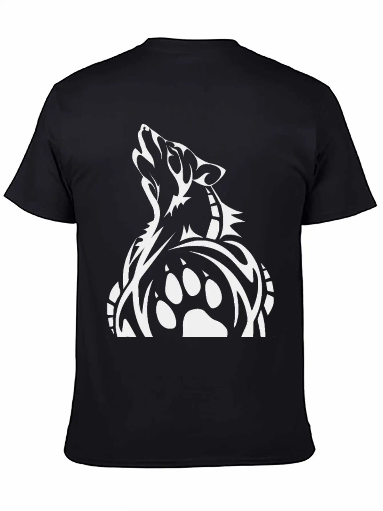 Wolf Native American Tribal Tattoo T-Shirt Breathable Soft Cotton T-Shirt – Timeless Casual Look