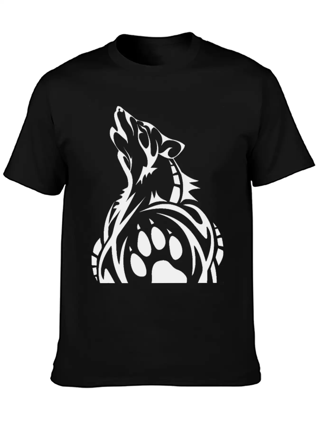 Wolf Native American Tribal Tattoo T-Shirt Breathable Soft Cotton T-Shirt – Timeless Casual Look
