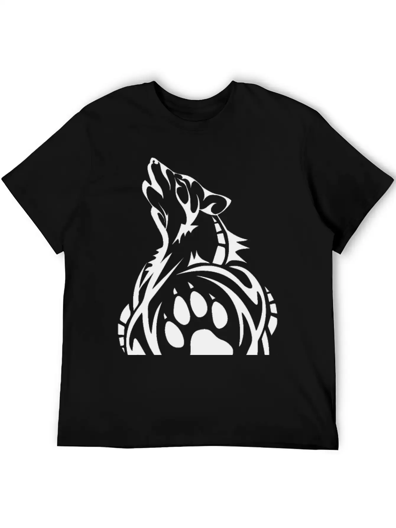Wolf Native American Tribal Tattoo T-Shirt Breathable Soft Cotton T-Shirt – Timeless Casual Look