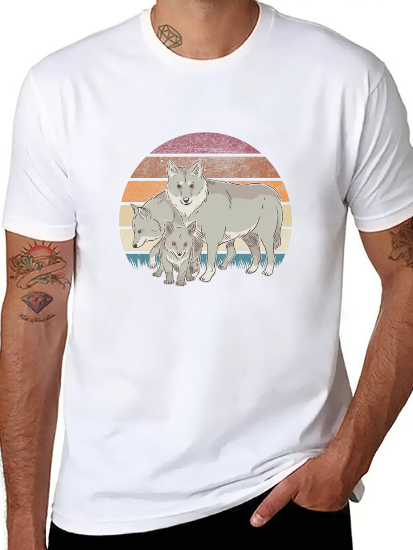 Wolf Pack Wolves Wolf Stylish Everyday T-Shirt – Unisex Basic Cotton Tee