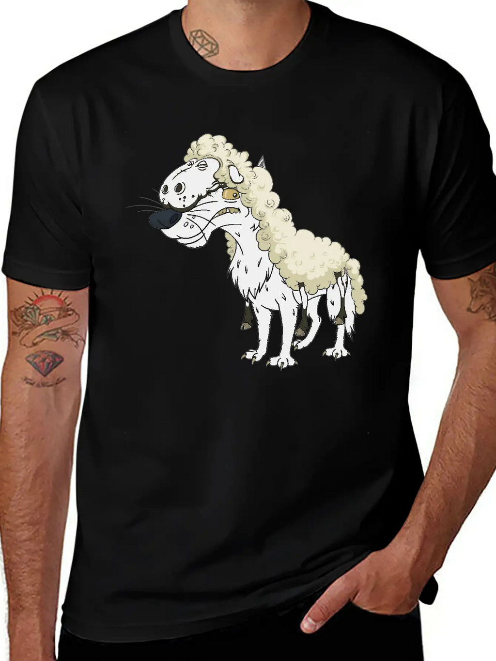 Wolf Sheep Essential Cotton Tee For Daily Outfits – Unisex Style