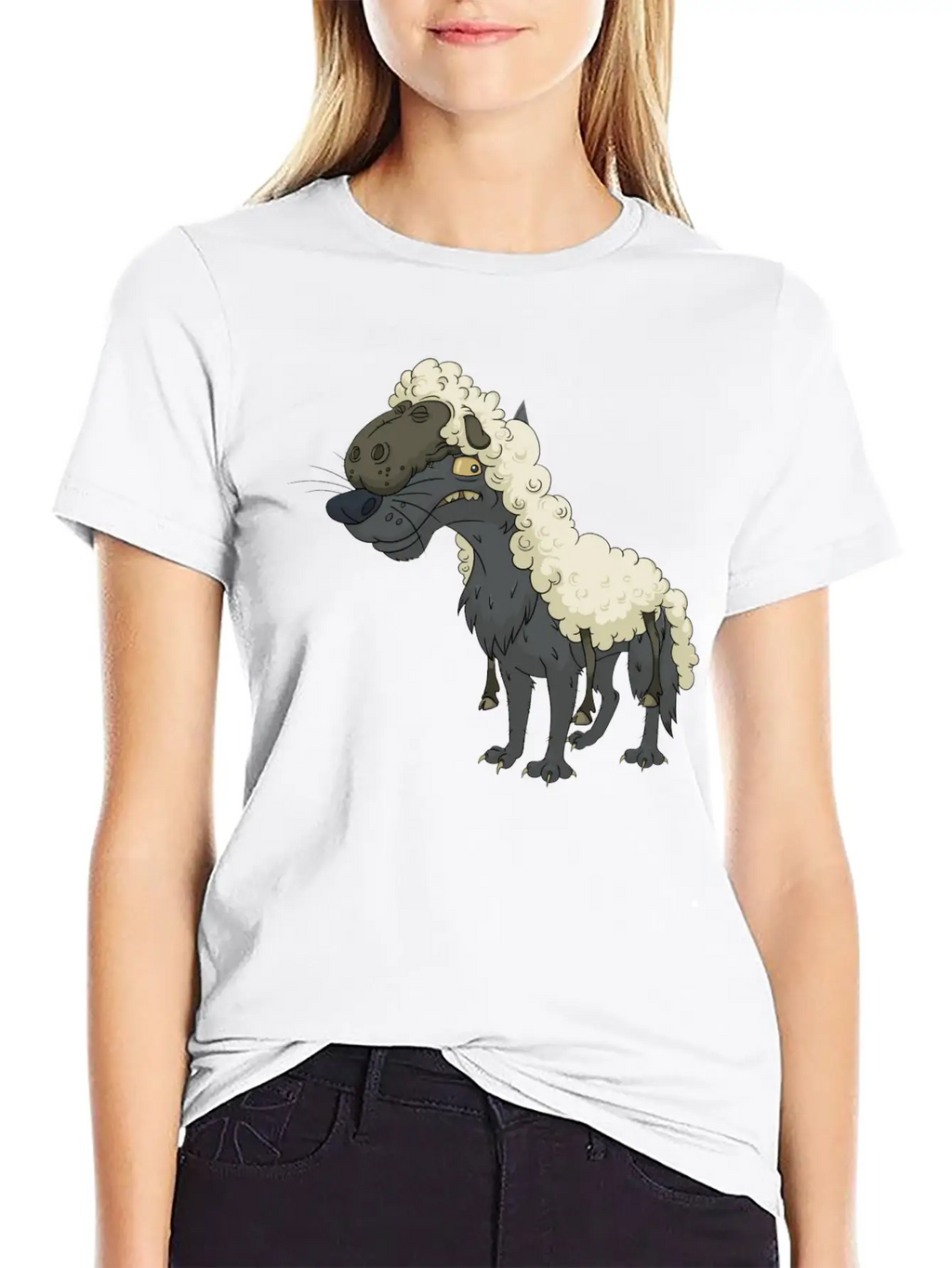 Wolf Sheep Essential Cotton Tee For Daily Outfits – Unisex Style