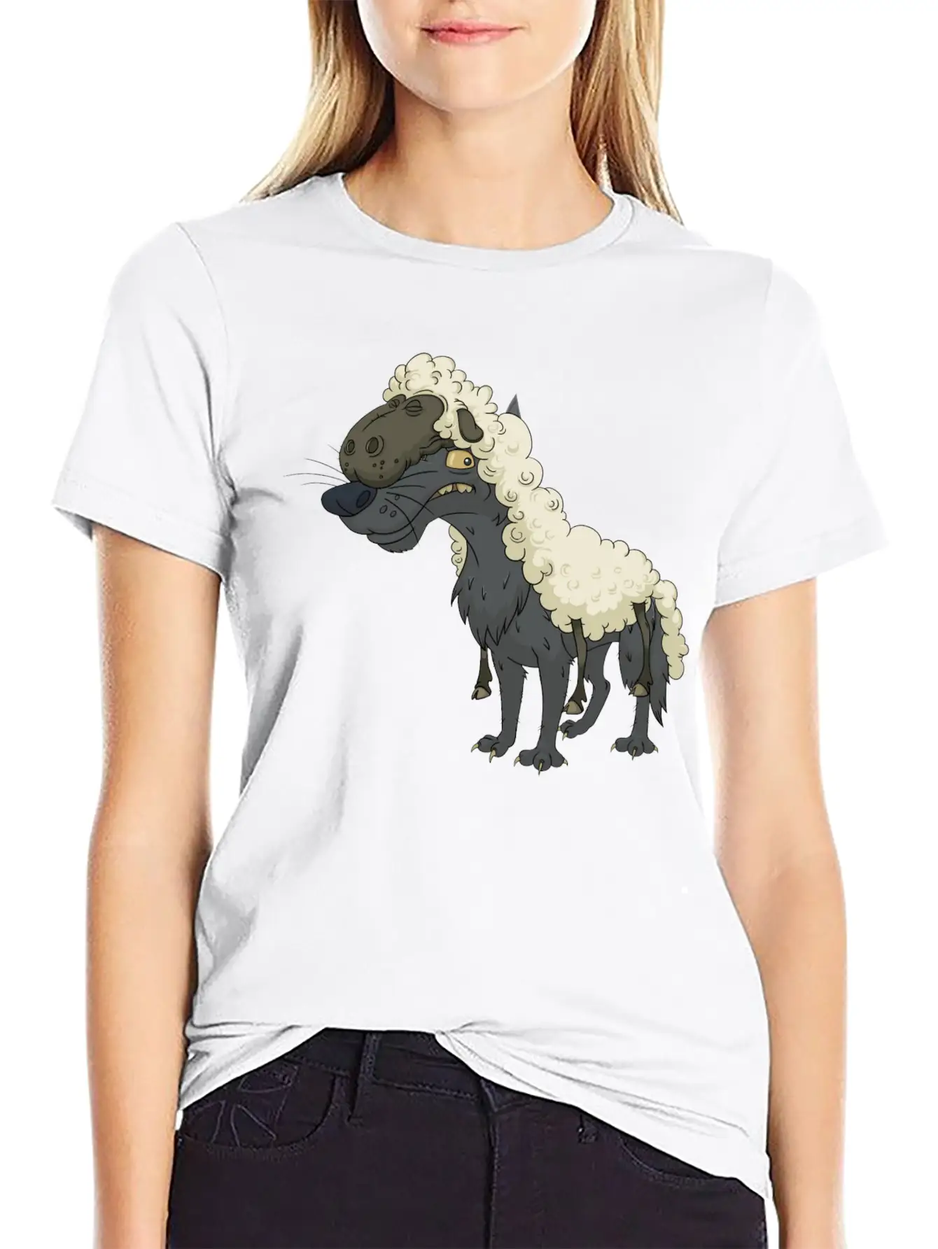 Wolf Sheep Essential Cotton Tee For Daily Outfits – Unisex Style