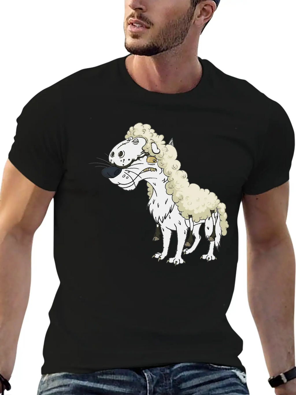 Wolf Sheep Essential Cotton Tee For Daily Outfits – Unisex Style