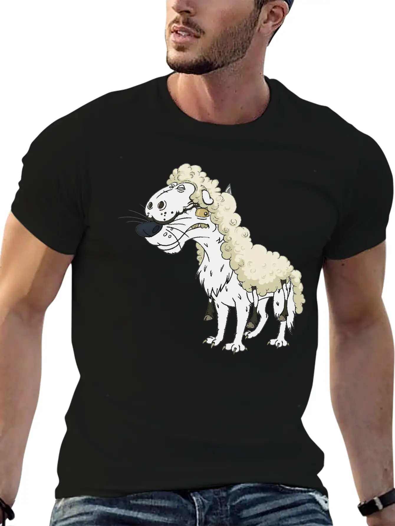 Wolf Sheep Essential Cotton Tee For Daily Outfits – Unisex Style