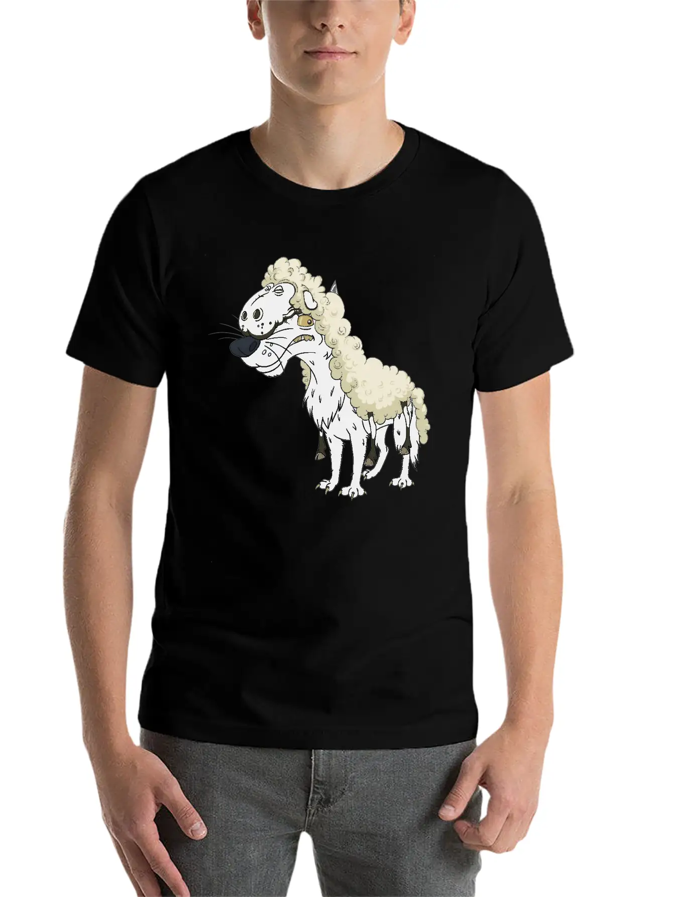 Wolf Sheep Essential Cotton Tee For Daily Outfits – Unisex Style