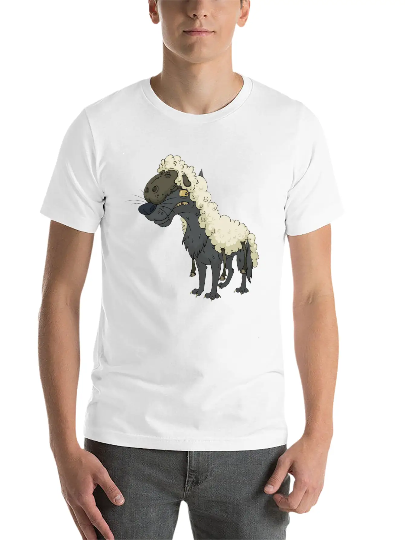 Wolf Sheep Essential Cotton Tee For Daily Outfits – Unisex Style