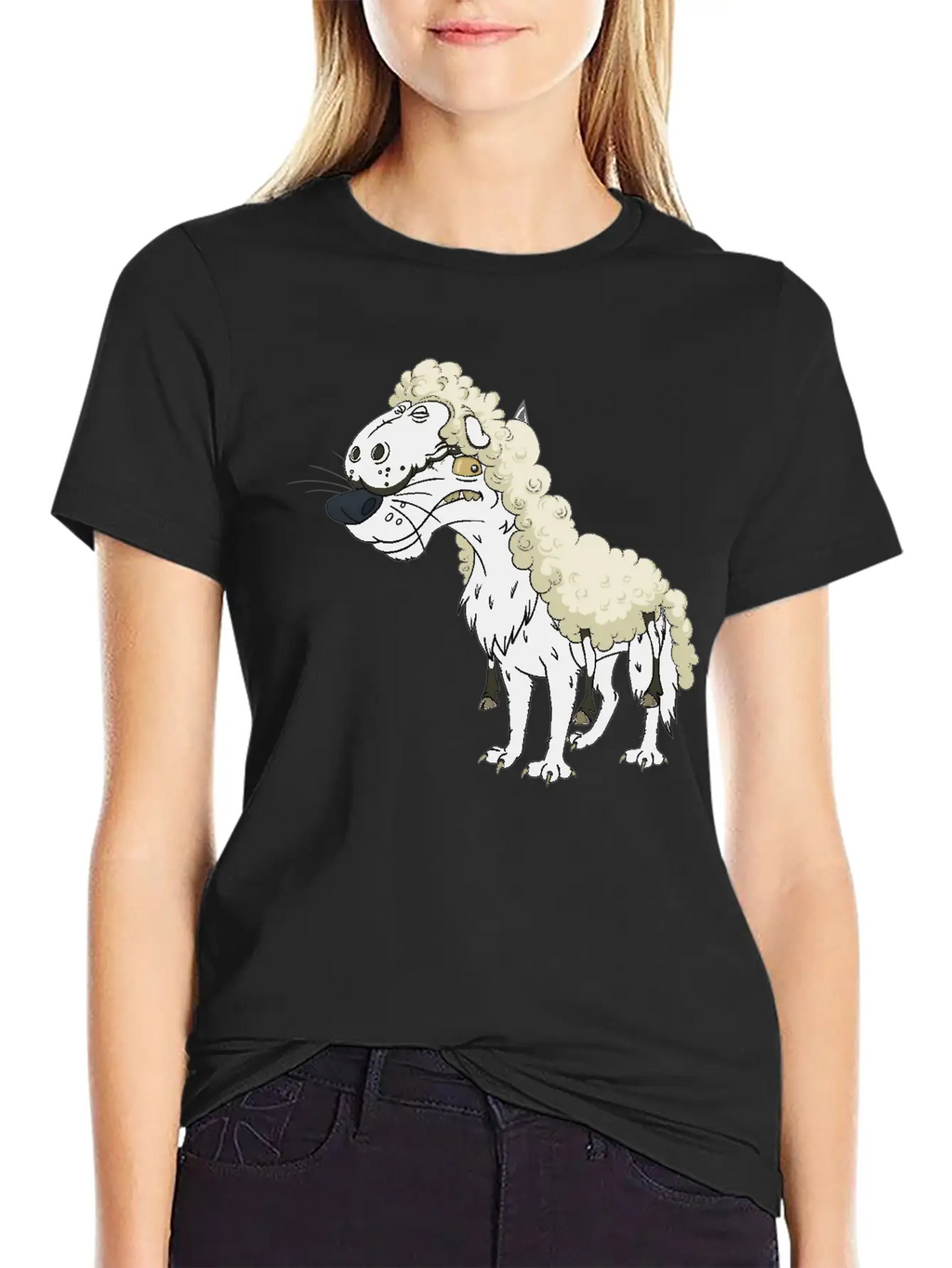 Wolf Sheep Essential Cotton Tee For Daily Outfits – Unisex Style
