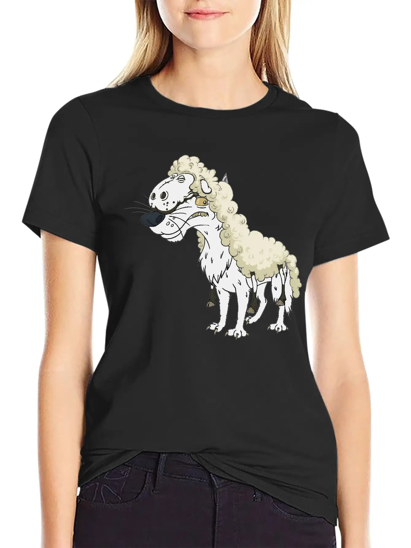 Wolf Sheep Essential Cotton Tee For Daily Outfits – Unisex Style