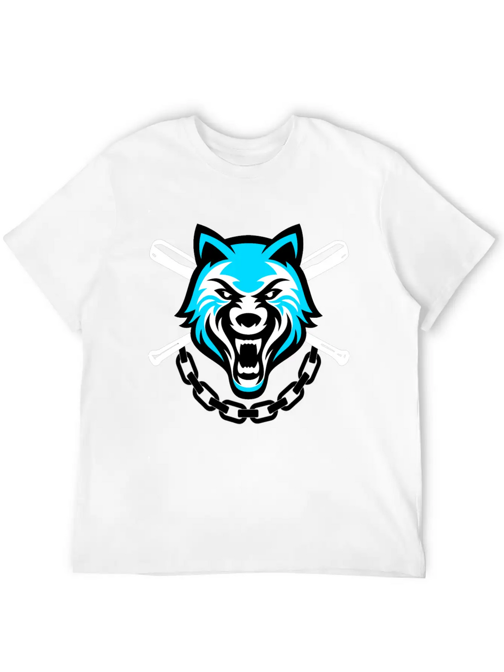 Wolf Sport And Fitness Lovely Blend Drawing Cute Unisex Short Sleeve Soft Cotton T-Shirt – Casual Everyday Wear