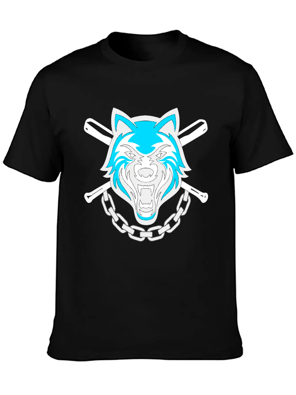 Wolf Sport And Fitness Lovely Blend Drawing Cute Unisex Short Sleeve Soft Cotton T-Shirt – Casual Everyday Wear