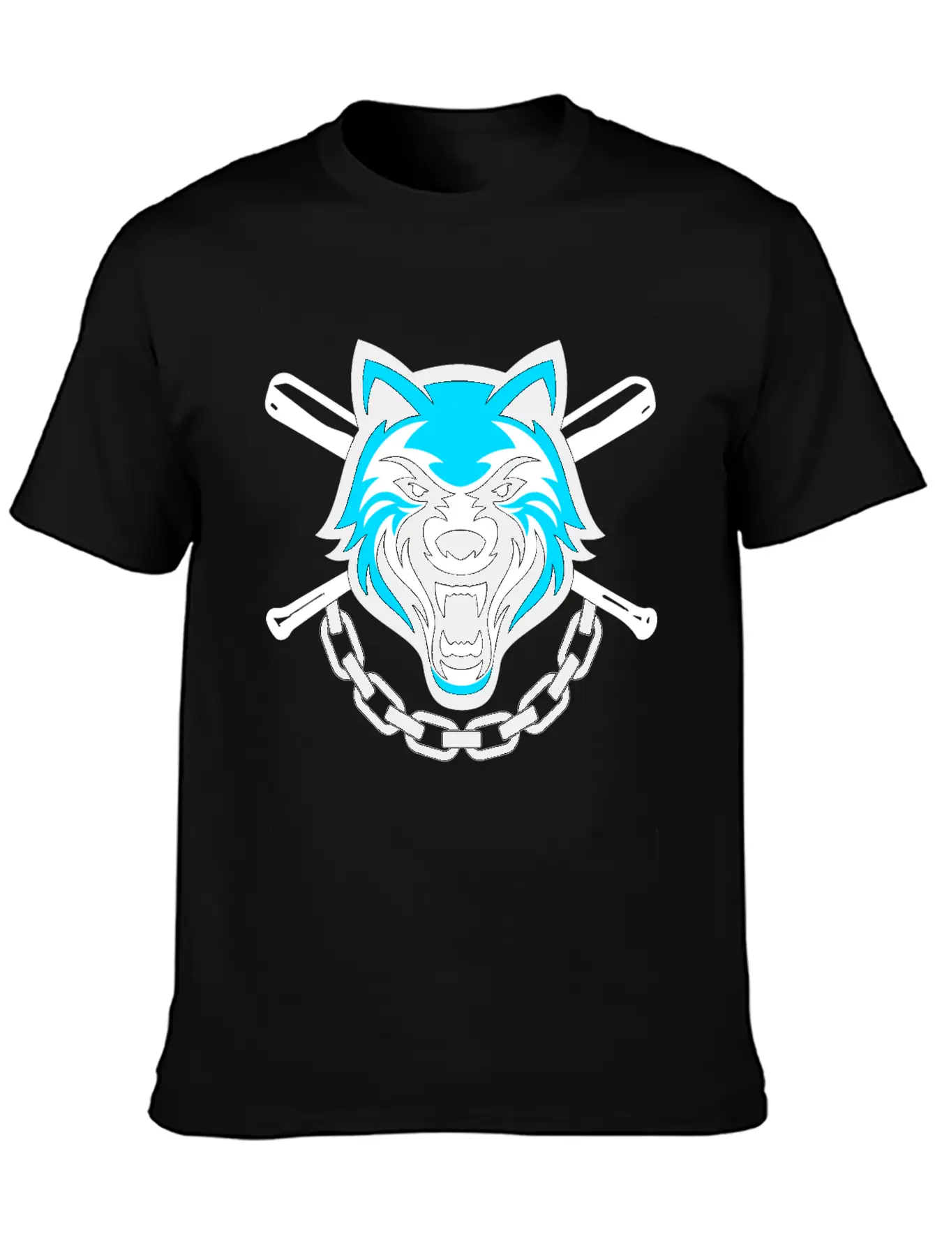Wolf Sport And Fitness Lovely Blend Drawing Cute Unisex Short Sleeve Soft Cotton T-Shirt – Casual Everyday Wear