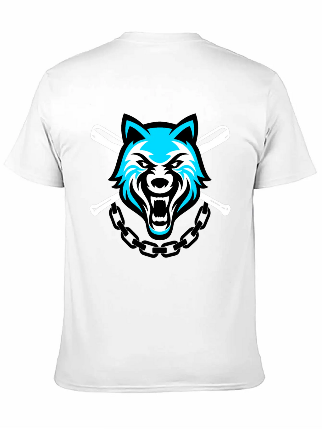 Wolf Sport And Fitness Lovely Blend Drawing Cute Unisex Short Sleeve Soft Cotton T-Shirt – Casual Everyday Wear