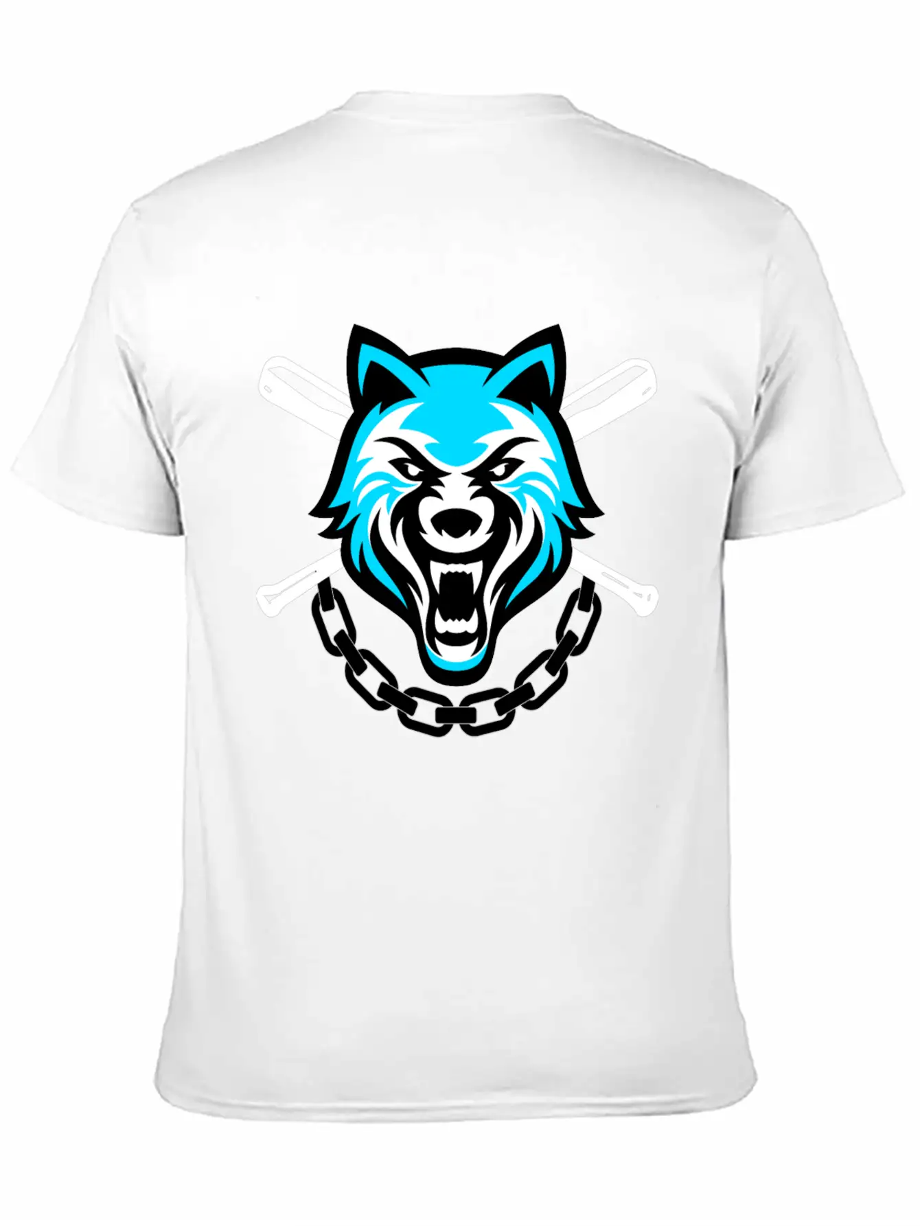 Wolf Sport And Fitness Lovely Blend Drawing Cute Unisex Short Sleeve Soft Cotton T-Shirt – Casual Everyday Wear