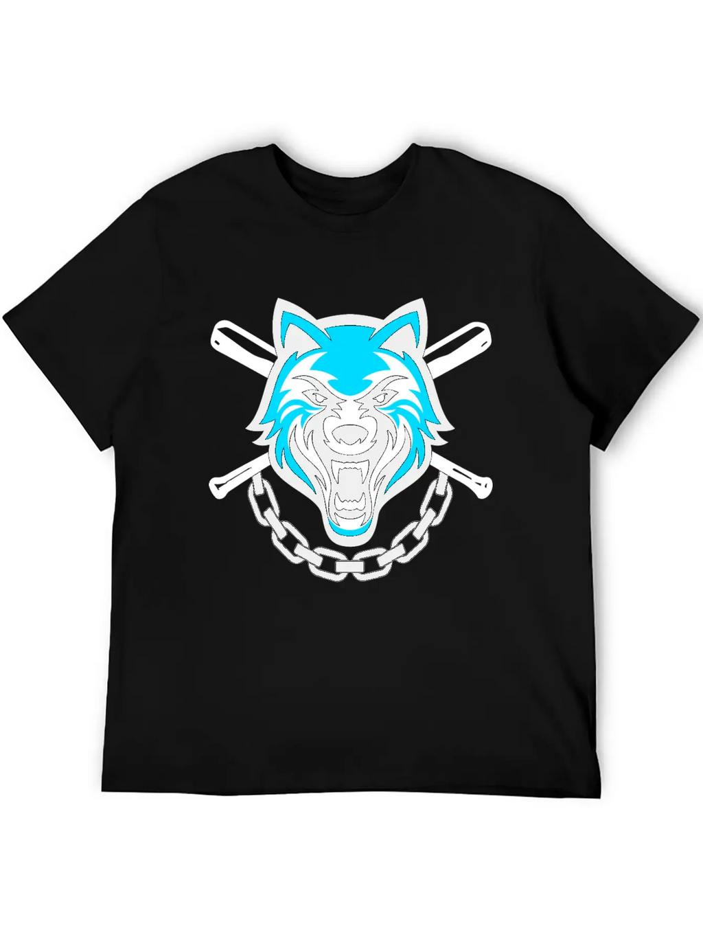 Wolf Sport And Fitness Lovely Blend Drawing Cute Unisex Short Sleeve Soft Cotton T-Shirt – Casual Everyday Wear