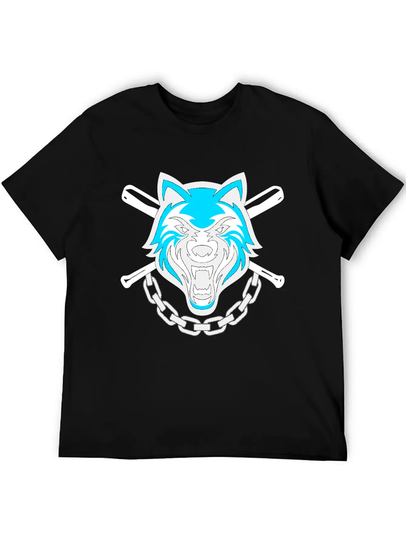 Wolf Sport And Fitness Lovely Blend Drawing Cute Unisex Short Sleeve Soft Cotton T-Shirt – Casual Everyday Wear