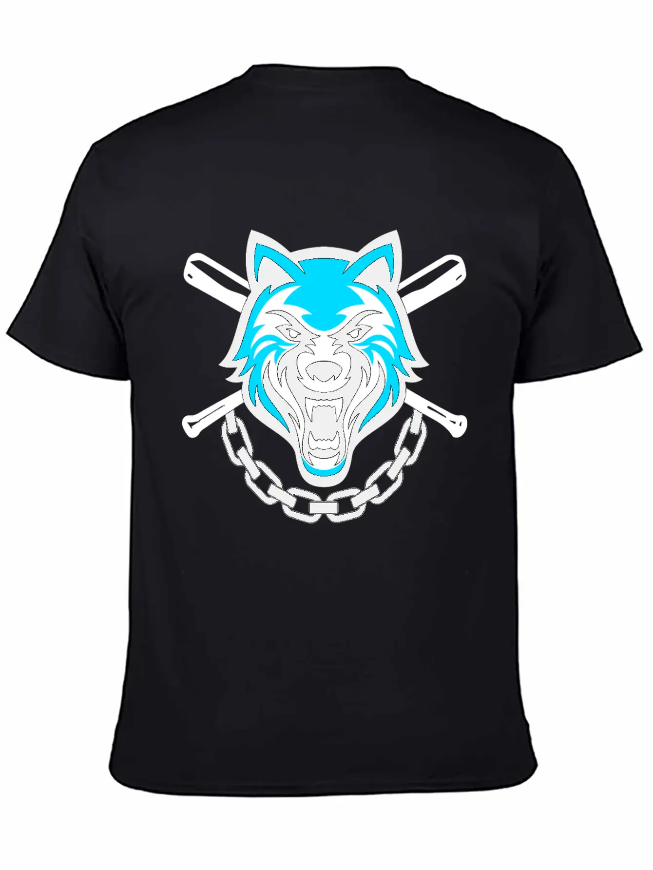 Wolf Sport And Fitness Lovely Blend Drawing Cute Unisex Short Sleeve Soft Cotton T-Shirt – Casual Everyday Wear