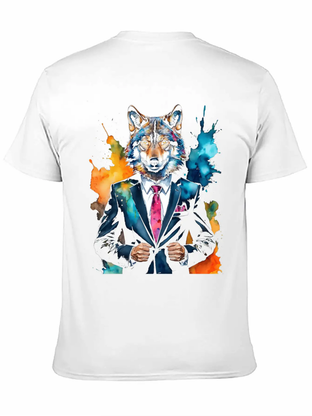 Wolf Suit Colorful Animal Graphic Casual Graphic T-Shirt – Simple And Comfortable Daily Wear