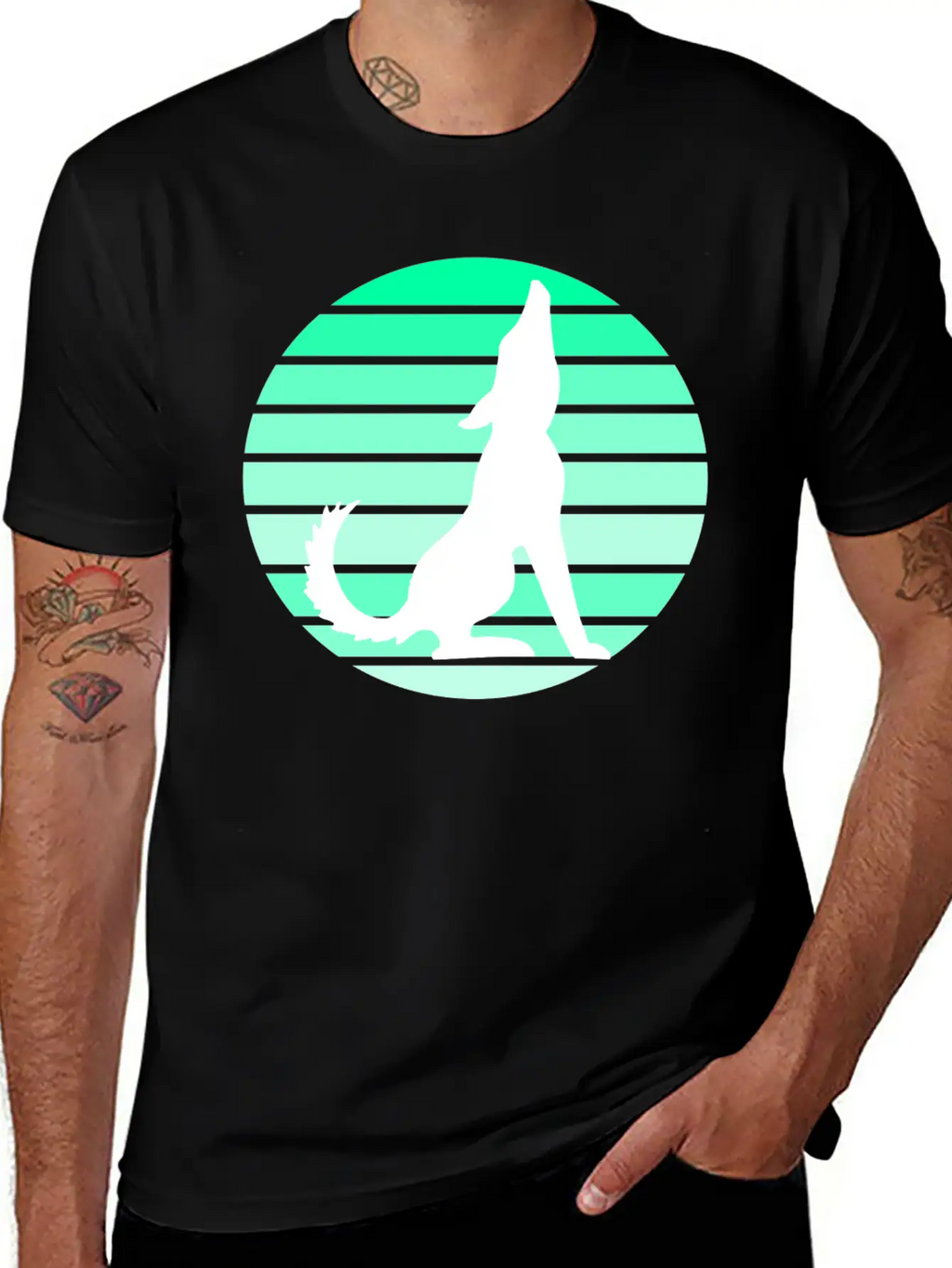 Wolf Sunset Unisex Short Sleeve Soft Cotton T-Shirt – Casual Everyday Wear