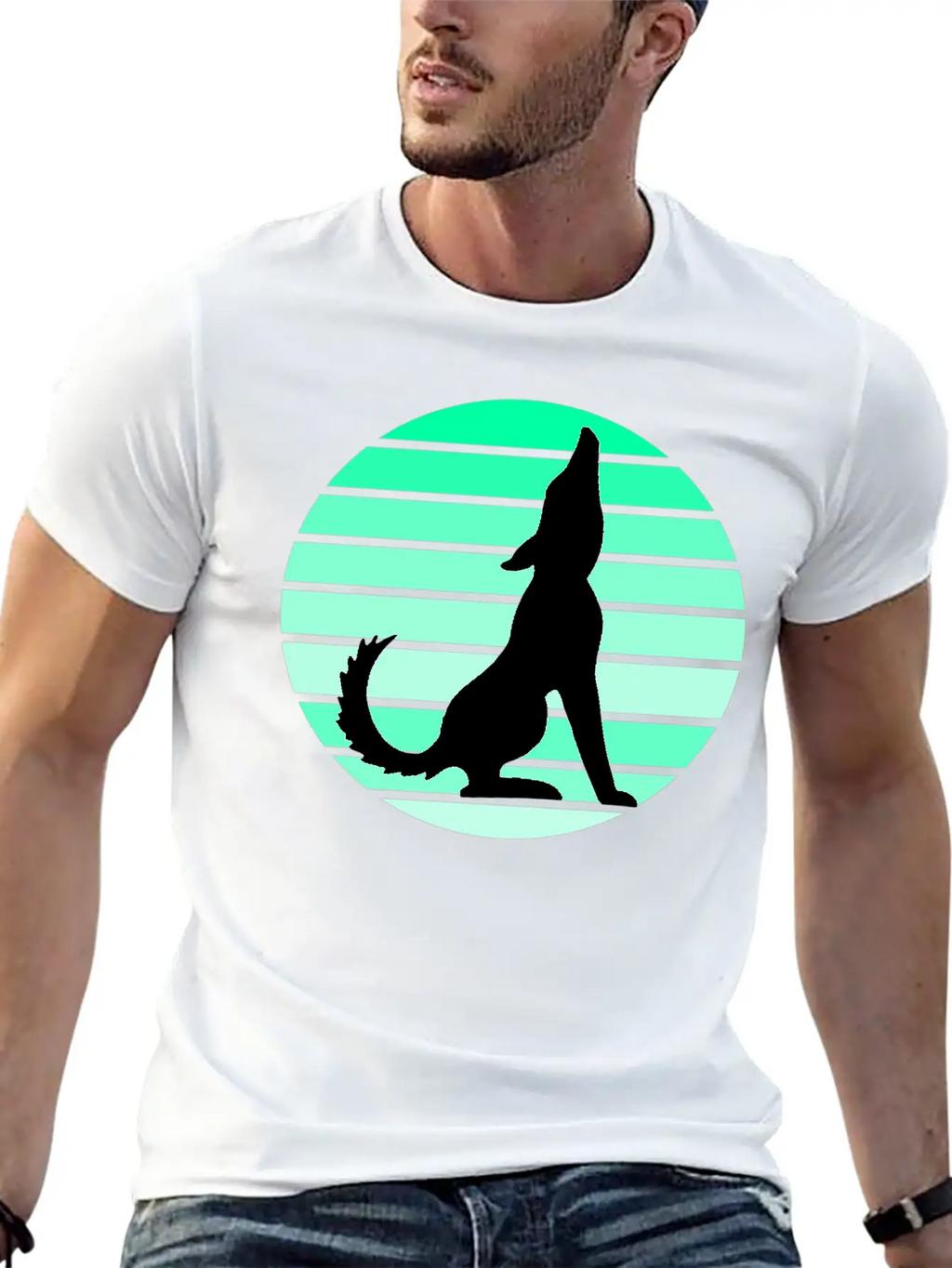 Wolf Sunset Unisex Short Sleeve Soft Cotton T-Shirt – Casual Everyday Wear