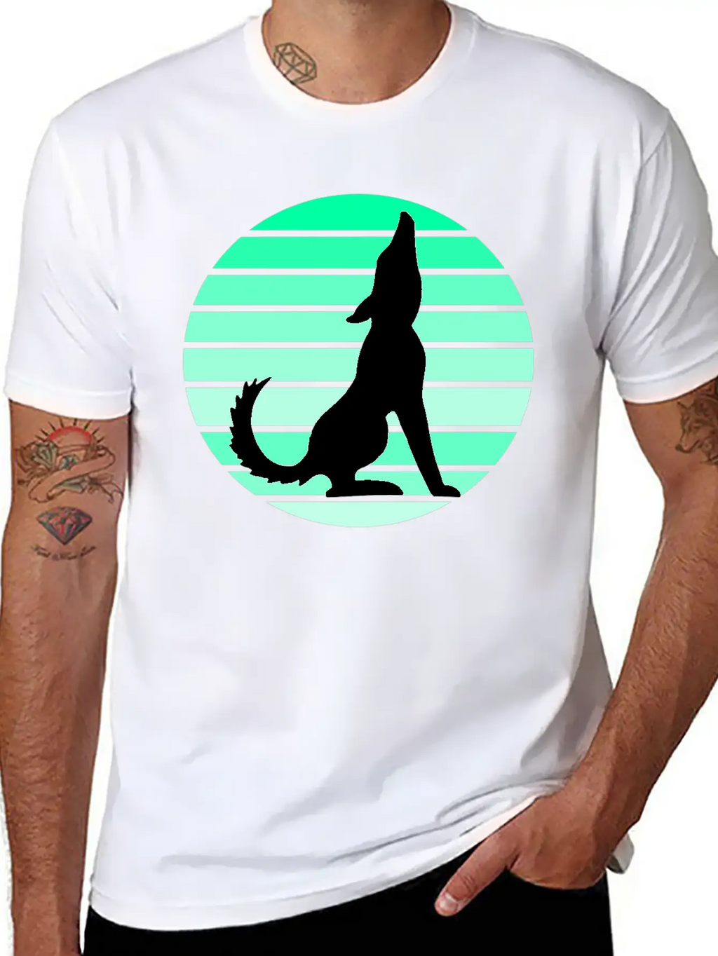 Wolf Sunset Unisex Short Sleeve Soft Cotton T-Shirt – Casual Everyday Wear