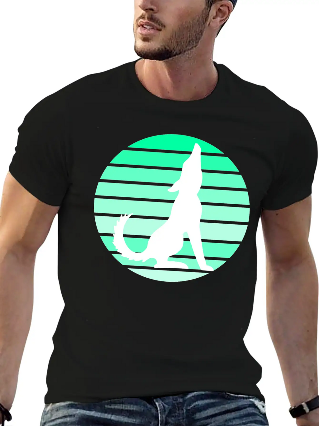 Wolf Sunset Unisex Short Sleeve Soft Cotton T-Shirt – Casual Everyday Wear