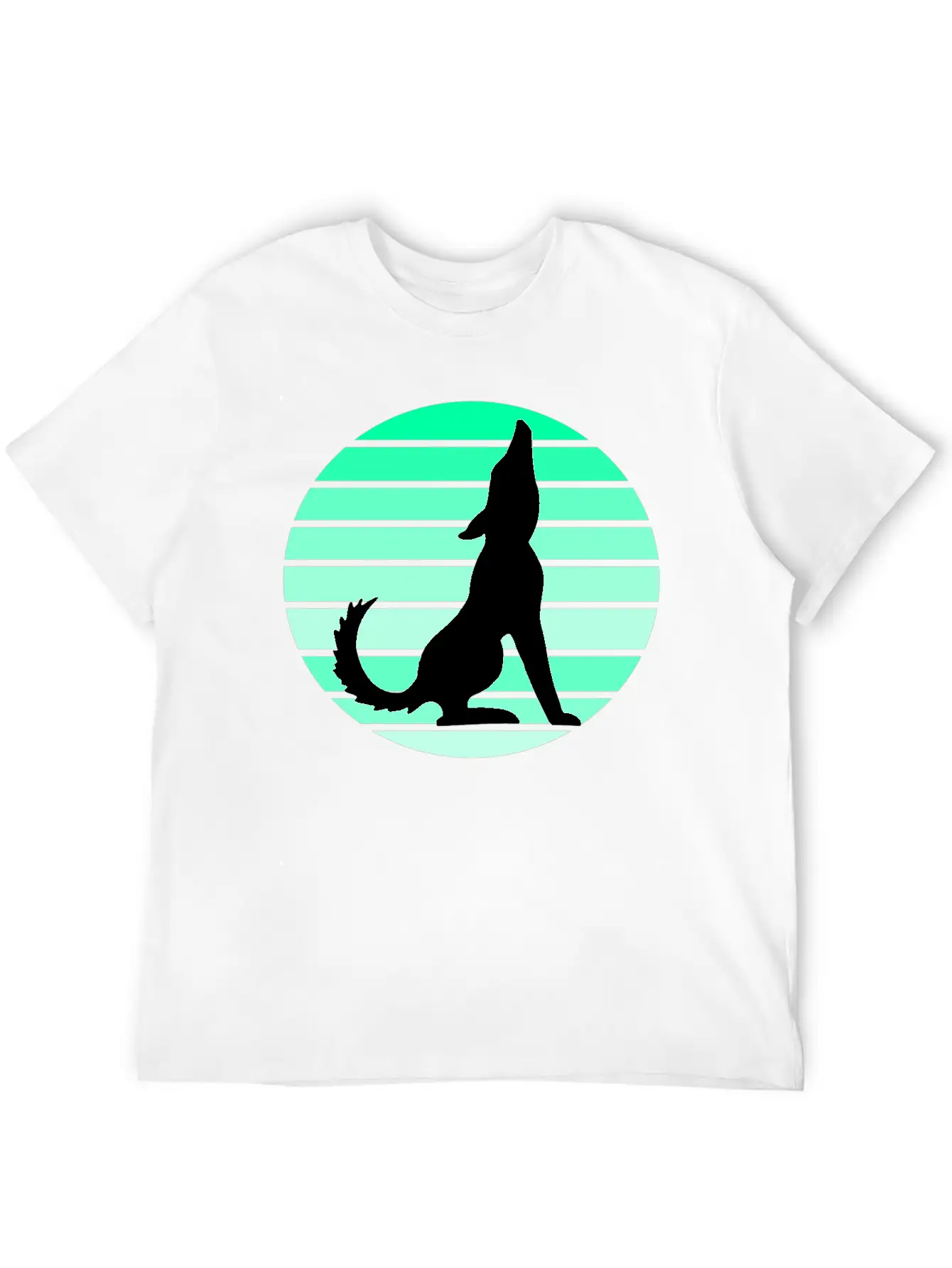 Wolf Sunset Unisex Short Sleeve Soft Cotton T-Shirt – Casual Everyday Wear