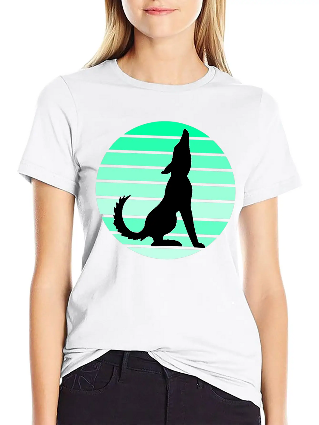Wolf Sunset Unisex Short Sleeve Soft Cotton T-Shirt – Casual Everyday Wear