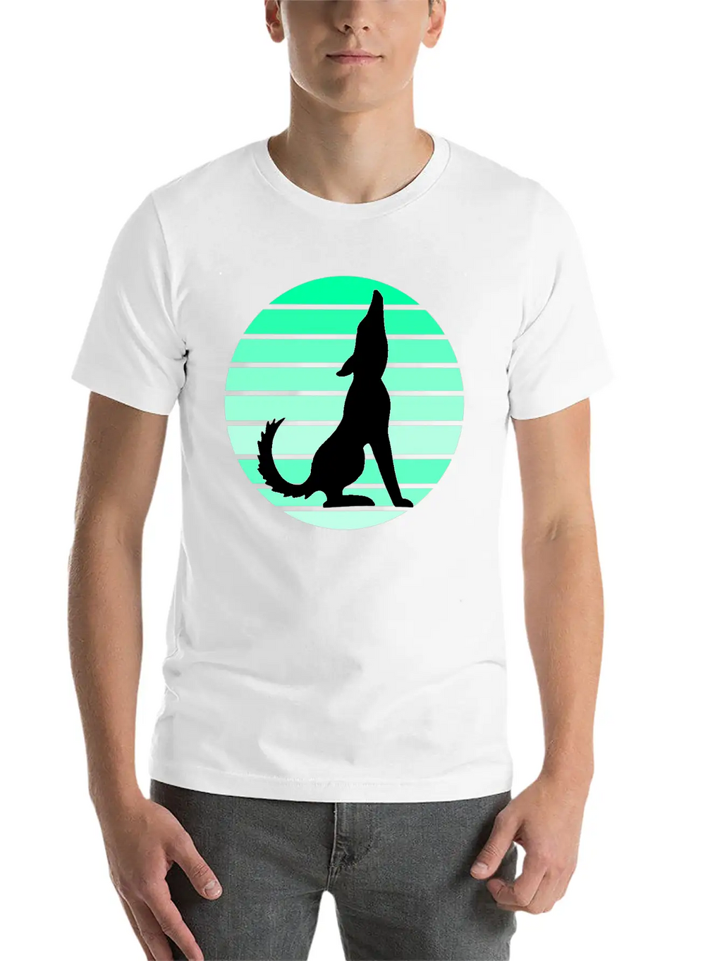 Wolf Sunset Unisex Short Sleeve Soft Cotton T-Shirt – Casual Everyday Wear