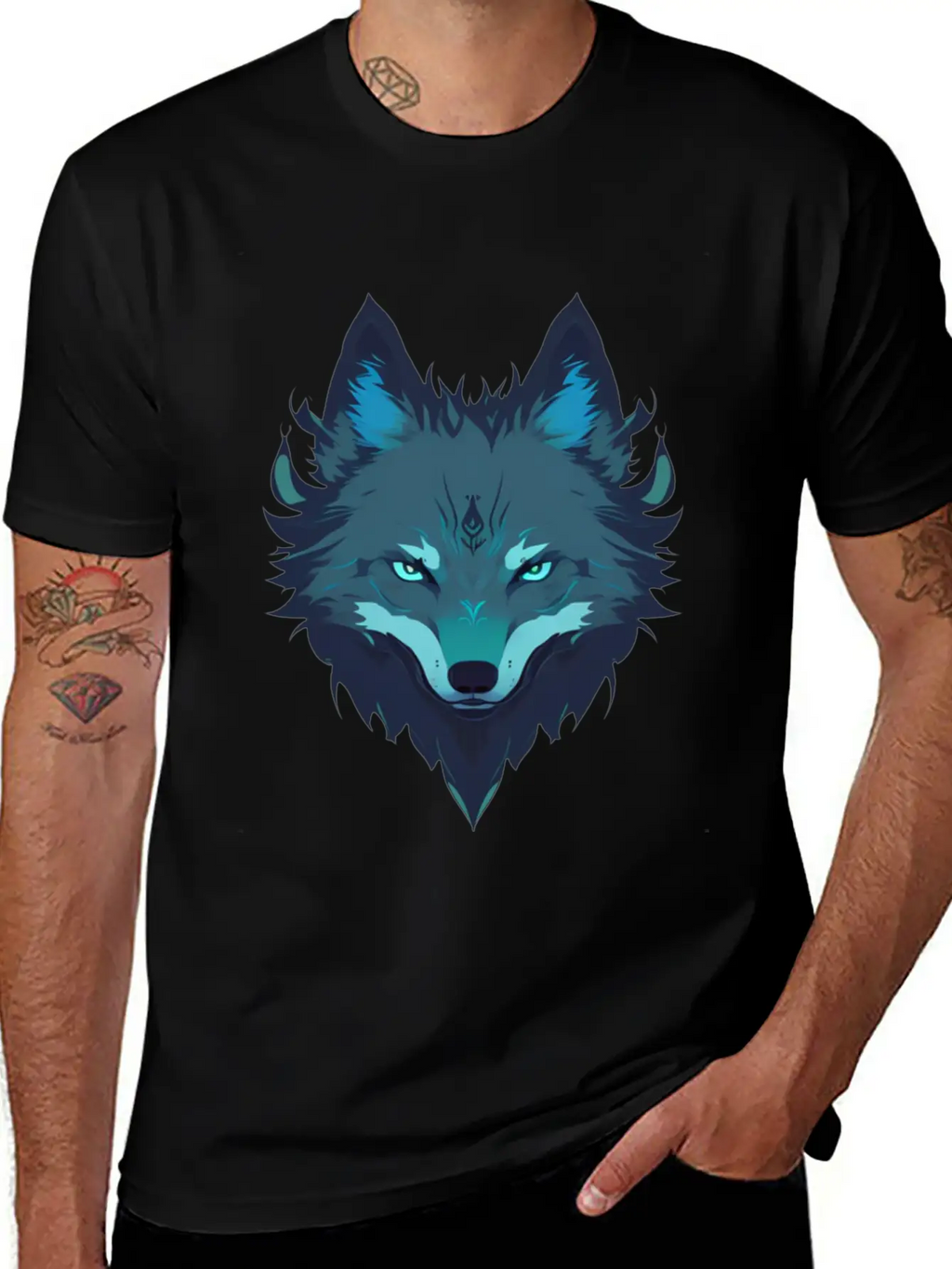 Wolf T Shirt Unisex Short Sleeve Soft Cotton T-Shirt – Casual Everyday Wear