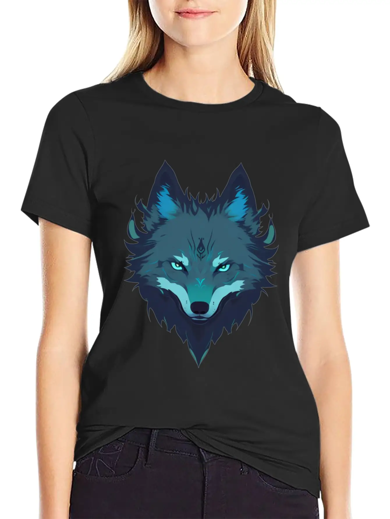 Wolf T Shirt Unisex Short Sleeve Soft Cotton T-Shirt – Casual Everyday Wear
