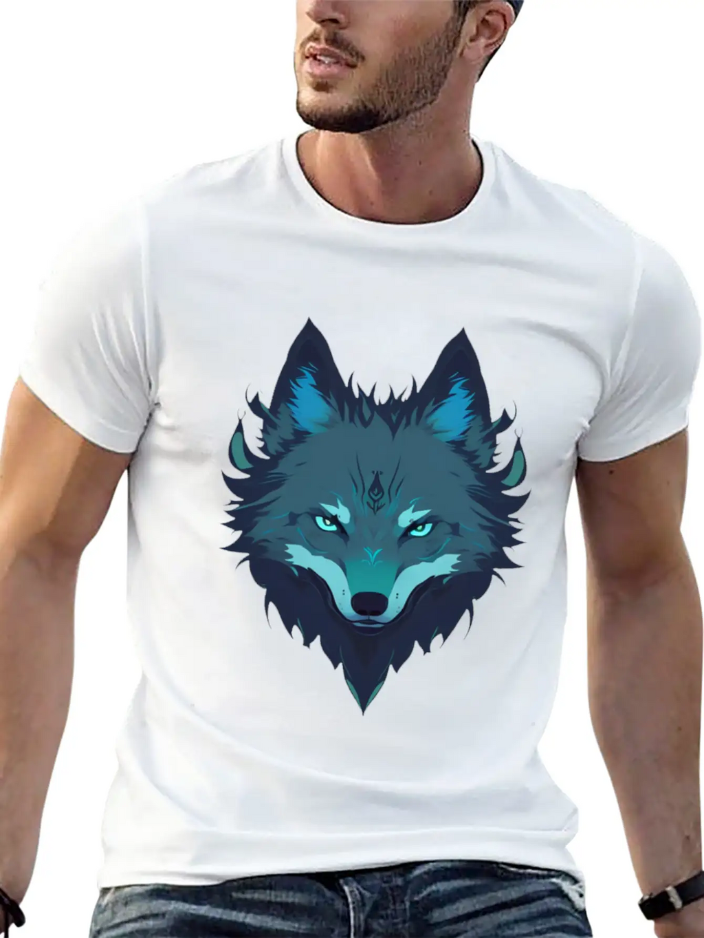 Wolf T Shirt Unisex Short Sleeve Soft Cotton T-Shirt – Casual Everyday Wear