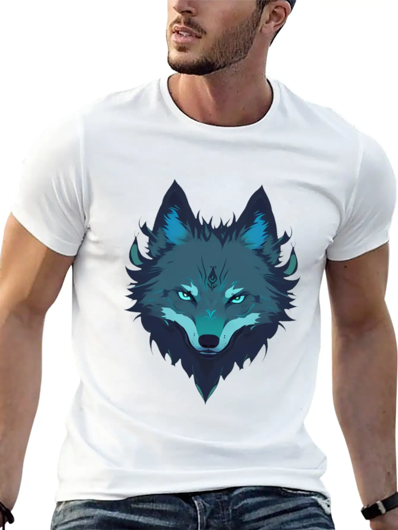 Wolf T Shirt Unisex Short Sleeve Soft Cotton T-Shirt – Casual Everyday Wear