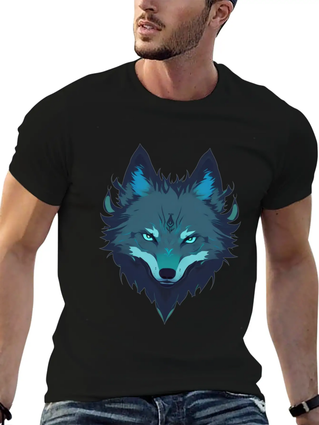 Wolf T Shirt Unisex Short Sleeve Soft Cotton T-Shirt – Casual Everyday Wear