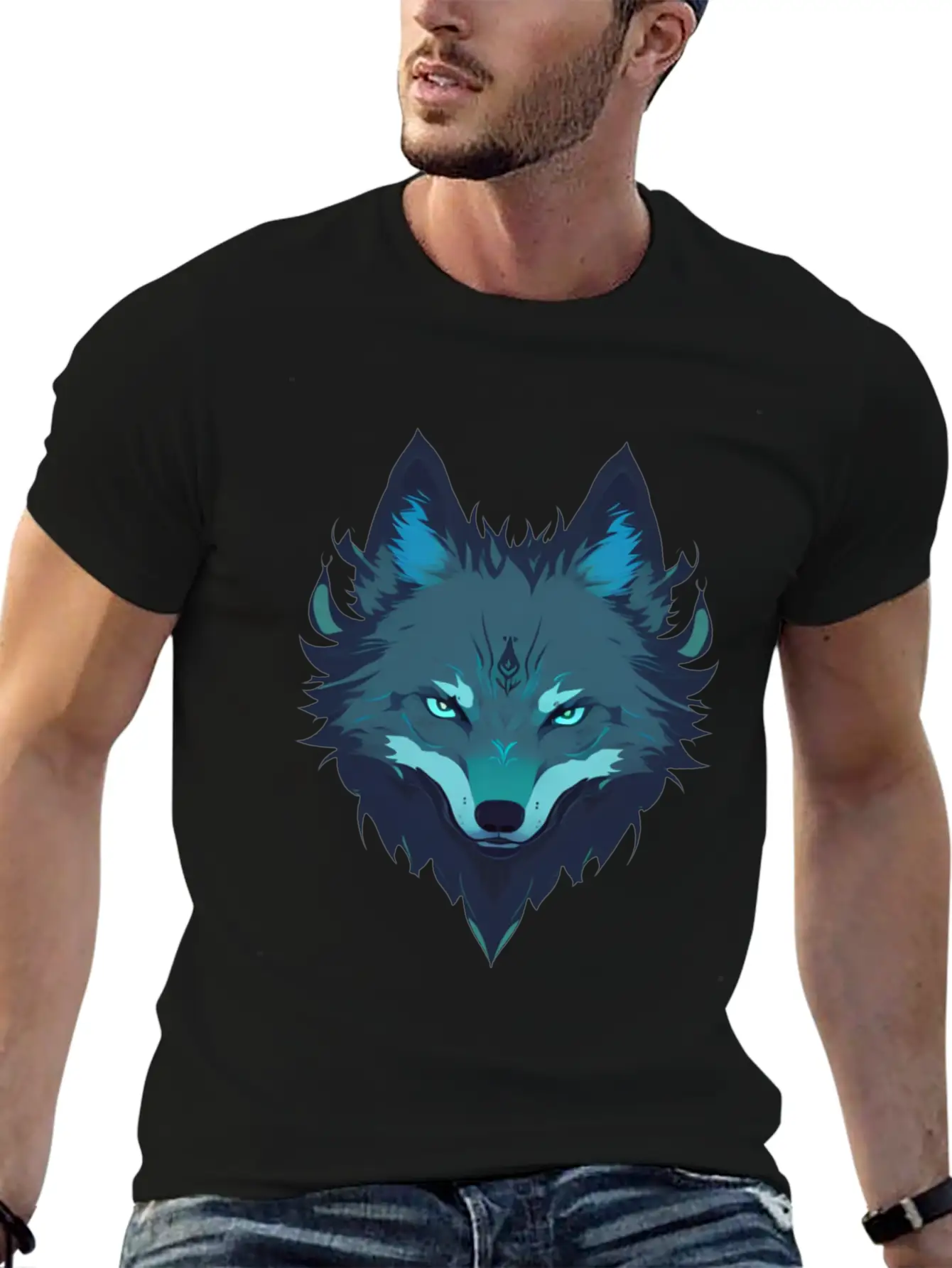 Wolf T Shirt Unisex Short Sleeve Soft Cotton T-Shirt – Casual Everyday Wear